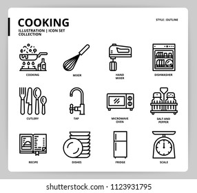 Cooking icon set