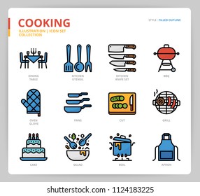 Cooking icon set