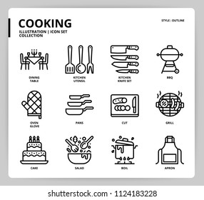Cooking icon set