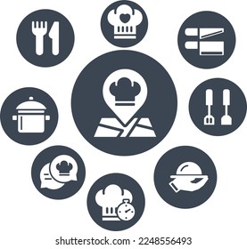 Cooking icon set vector design