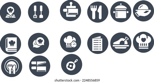 Cooking icon set vector design