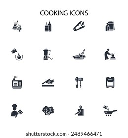 Cooking icon set.vector.Editable stroke.linear style sign for use web design,logo.Symbol illustration.