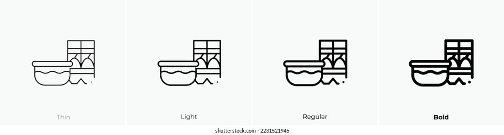 cooking icon. Thin, Light Regular And Bold style design isolated on white background