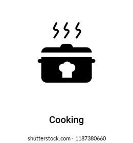 Cooking icon vector isolated on white background, logo concept of Cooking sign on transparent background, filled black symbol
