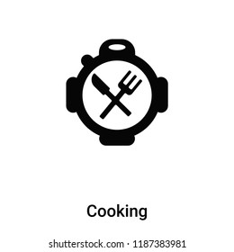 Cooking icon vector isolated on white background, logo concept of Cooking sign on transparent background, filled black symbol