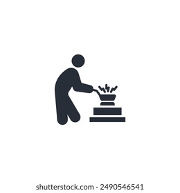 cooking icon. vector.Editable stroke.linear style sign for use web design,logo.Symbol illustration.
