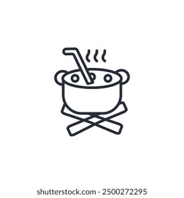 Cooking icon. vector.Editable stroke.linear style sign for use web design,logo.Symbol illustration.