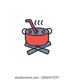 Cooking icon. vector.Editable stroke.linear style sign for use web design,logo.Symbol illustration.