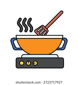 Icono de cocina con fondo blanco Vector Ilustración de stock