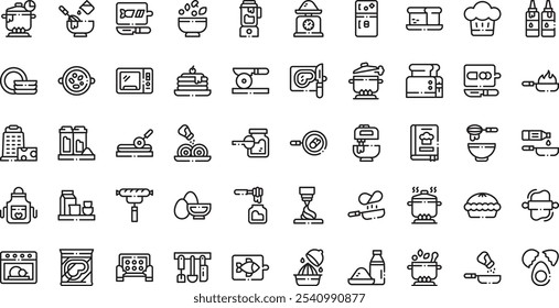 Cooking icons High-Quality Vector Icons Collection with Editable Stroke. Ideal for Professional and Creative Projects.