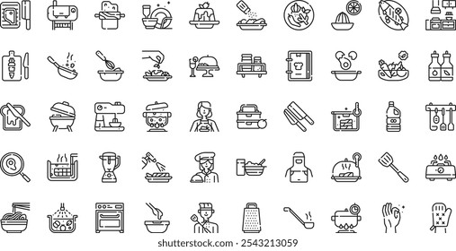 Cooking icons High-Quality Vector Icons Collection with Editable Stroke. Ideal for Professional and Creative Projects.