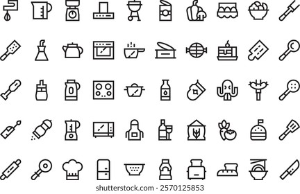 Cooking icons  High-Quality Vector Icons Collection with Editable Stroke. Ideal for Professional and Creative Projects.