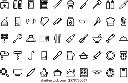 Cooking icons High-Quality Vector Icons Collection with Editable Stroke. Ideal for Professional and Creative Projects