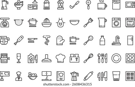 Cooking icons High-Quality Vector Icons Collection with Editable Stroke. Ideal for Professional and Creative Projects