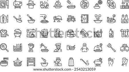 Cooking icons High-Quality Vector Icons Collection with Editable Stroke. Ideal for Professional and Creative Projects.