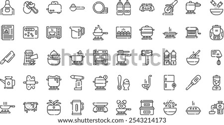 Cooking icons . High-Quality Vector Icons Collection with Editable Stroke. Ideal for Professional and Creative Projects.