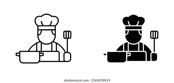 Cooking icons in outline and fill. vector illustration for ui.