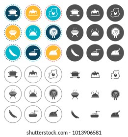 cooking icons set