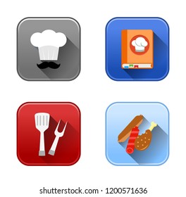 cooking icons set