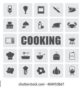 cooking icons set