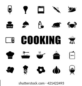 cooking icons set