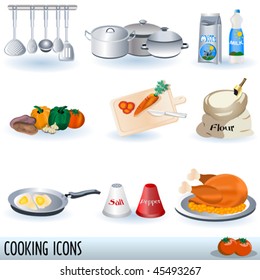 Cooking icons set