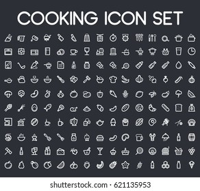 cooking icons set