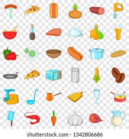 Cooking icons set. Cartoon style of 36 cooking vector icons for web for any design