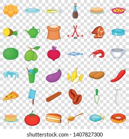 Cooking icons set. Cartoon style of 36 cooking vector icons for web for any design