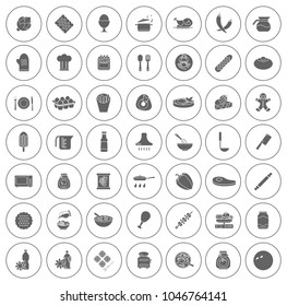 cooking icons set - food Icons for restaurant and kitchen sign and symbol - vector illustrations
