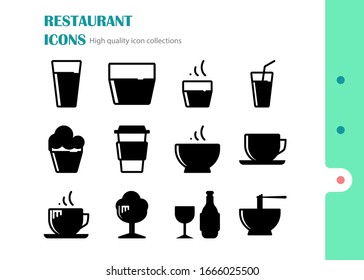 Cooking icons set, Kitchen utensils and tool icon set