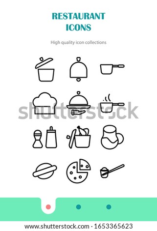 Cooking icons set, Kitchen utensils and tool icon set