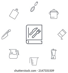 Cooking icons set . Cooking pack symbol vector elements for infographic web