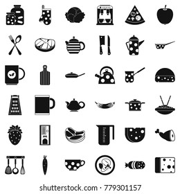 Cooking icons set. Simple style of 36 cooking vector icons for web isolated on white background
