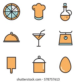 cooking icons set vector design, illustration EPS10
