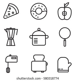 cooking icons set vector design, illustration EPS10