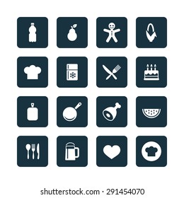 cooking icons universal set for web and mobile