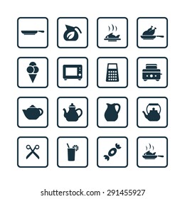 cooking icons universal set for web and mobile