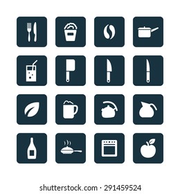 cooking icons universal set for web and mobile