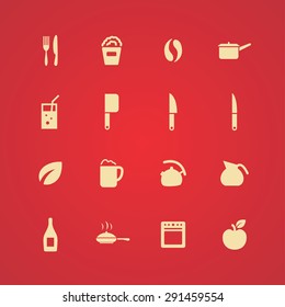 cooking icons universal set for web and mobile