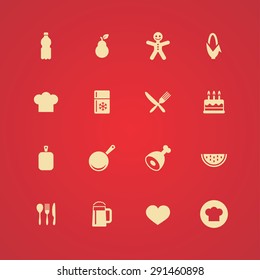cooking icons universal set for web and mobile