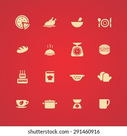 cooking icons universal set for web and mobile