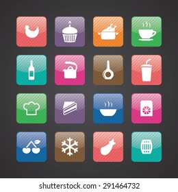 cooking icons universal set for web and mobile