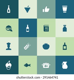 cooking icons universal set for web and mobile