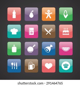 cooking icons universal set for web and mobile