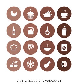 cooking icons universal set for web and mobile