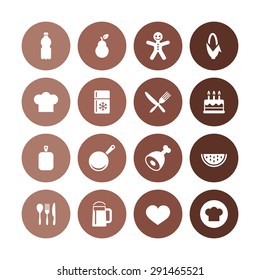 cooking icons universal set for web and mobile