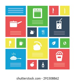 cooking icons universal set for web and mobile