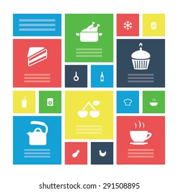 cooking icons universal set for web and mobile