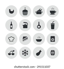 cooking icons universal set for web and mobile